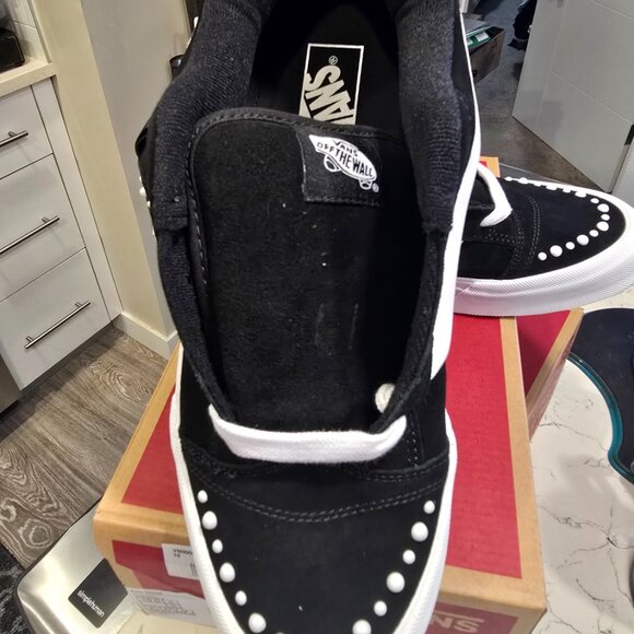 VANS Knu Skool VN000E9XBLA Pearl Black "Pearlized" Shoes Skate Men's SZ 10 NEW - Picture 2 of 9